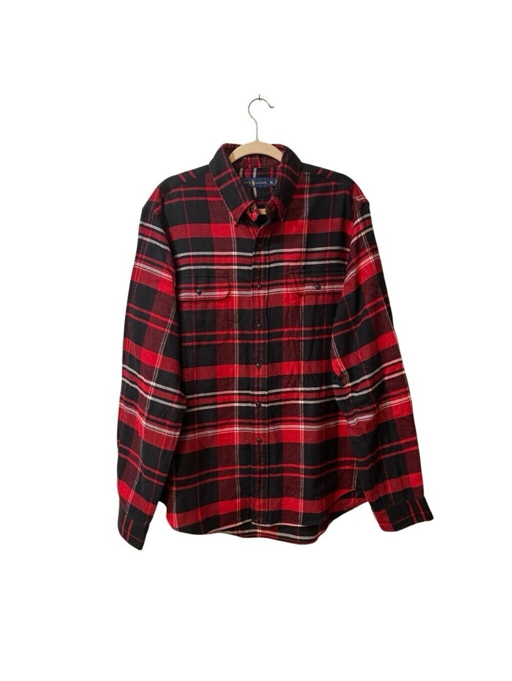 Ralph Lauren Mens Flannel Cotton Long Sleeve Button-Down Shirt XL